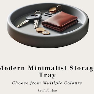 Modern Minimalist Storage Tray – Sleek Organiser for Keys, Coins, Wallets, or Desk Accessories