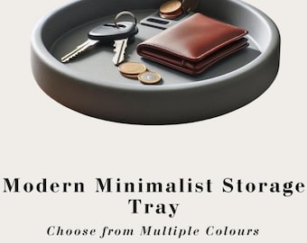 Bandeja de almacenamiento minimalista moderna: elegante organizador para llaves, monedas, carteras o accesorios de escritorio.