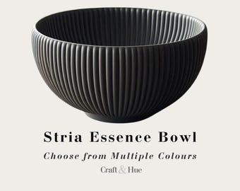 Stria Essence Bowl – Ribbed Minimalist Decorative Bowl for Everyday Storage or Display