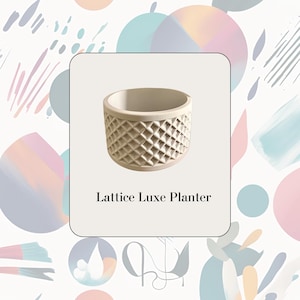 Lattice Luxe Planter – Geometric Plant Pot, Modern Textured Planter, Indoor Outdoor Decor, Architectural Pot, Stylish Plant Lover Gift