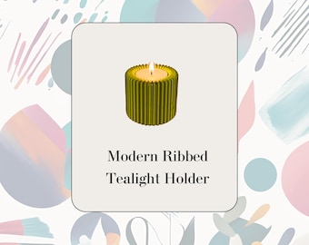 Modern Ribbed Tealight Holder – Cosy Home Decor