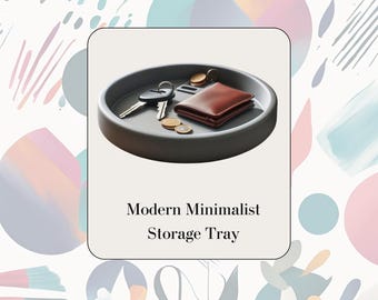 Modern Minimalist Storage Tray – Sleek Organiser, Entryway Catchall, 3D Printed Decorative Tray, Stylish Desk Tray, Home Accessories