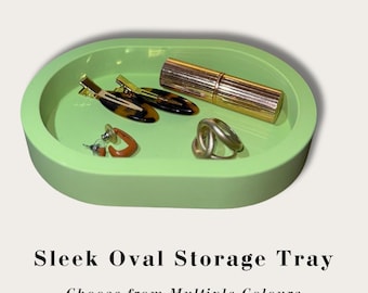 Strak ovaal opbergvak: minimalistische opberger voor sleutels, sieraden of bureauaccessoires