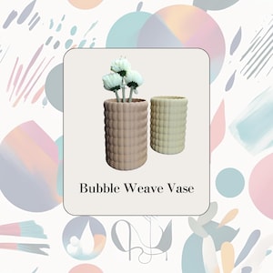 Bubble Weave Vase – Modern Textured Vase, Sculptural Home Décor, Contemporary Centrepiece, 3D Printed Vase, Minimalist Flower Vase
