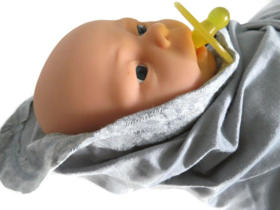 Gray Baby Blanket Grey Stretchy Knit Swaddling Blanket Stretch Infant