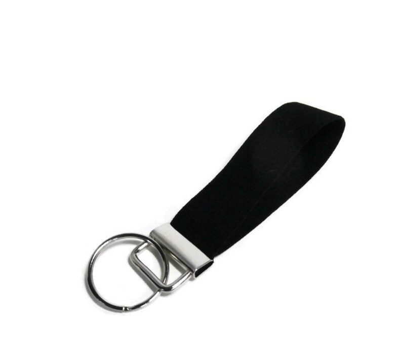 Black Key Fob Holder. Stretchy Solid Black Key Fob. Bracelet Etsy