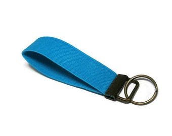 Turquoise Blue Key Holder. Stretchy Turquoise Key Fob.  Bracelet Style Key Organizer. Turquoise Stretch Key Fob Wristlet Choose Sm or Med