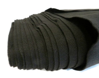 Black Felt 2 Yards x 38" Wide KUNIN Eco-Fi Ebony Black Felt High Quality Polyester 1.2 mm Do-It-Yourself Arts & Crafts to Sewing