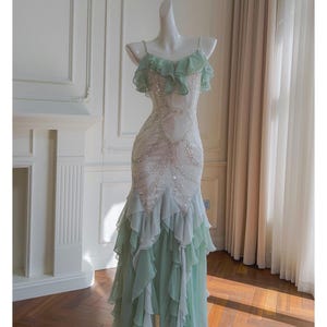 sea foam green prom dress Seafoam Green Prom Dress