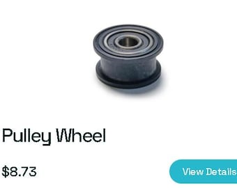 Original OEM used Glowforge Belt Pulley / Idler  Smooth pulley for under carriage or back corners. (Free 2 Day shipping)