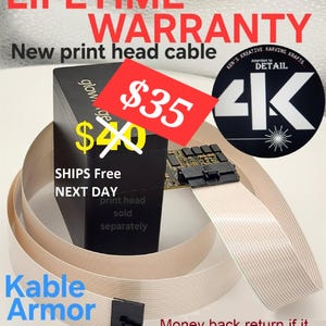 Glowforge laser head ribbon cable. (BRAND NEW)    Head to daughterboard cable. Ships free. Lifetime replacement warranty. Free returns.