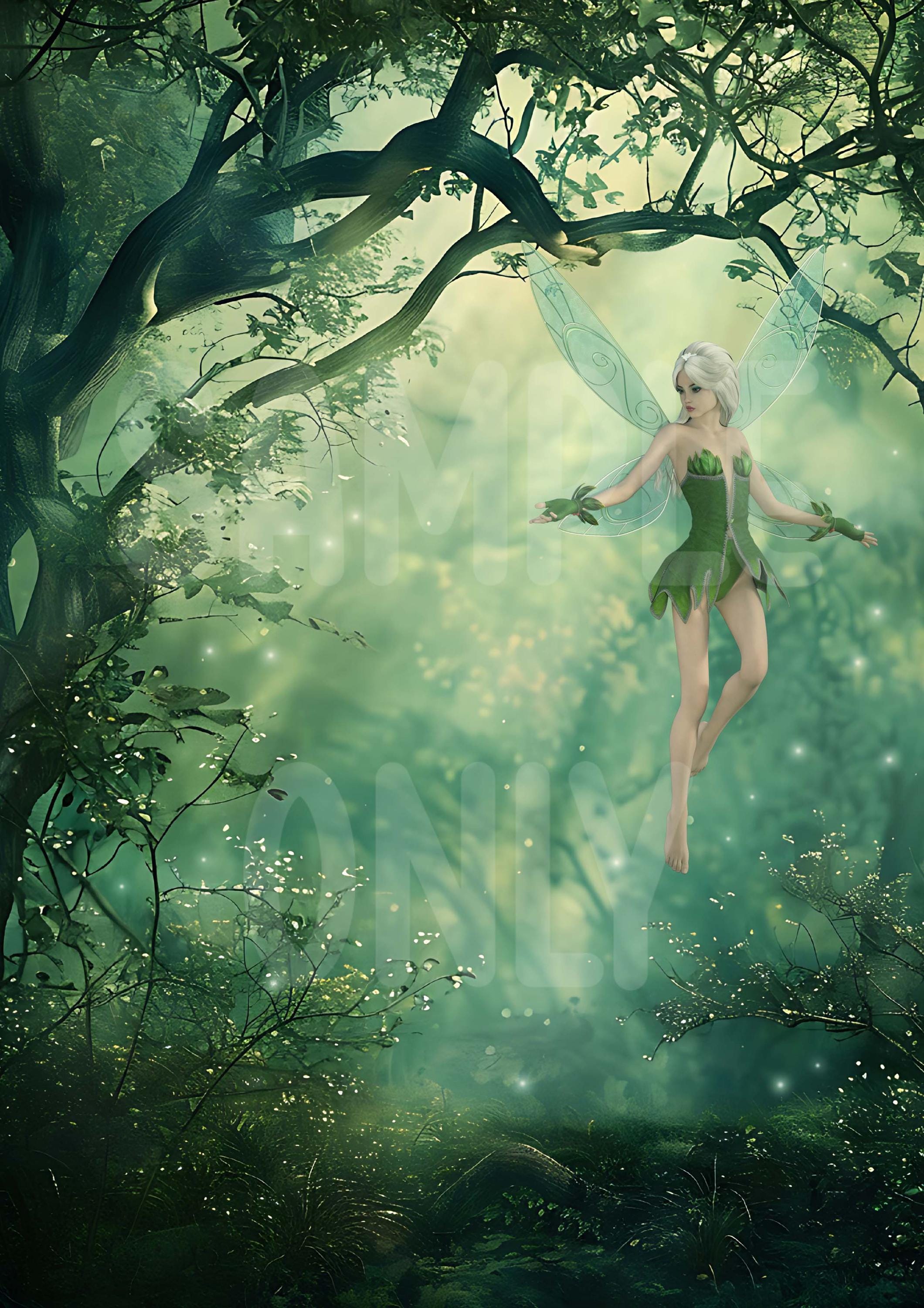 Enchanted Pixie Wall Art Print, High Resolution Files Ready for Print ...