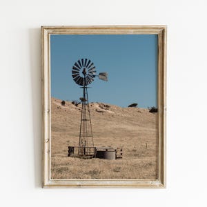 Rustic Windmill, Beach Farm Windmill, Photography Print.