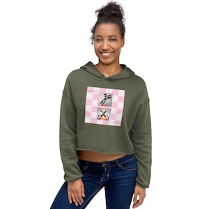 Lesbian Scissor Crop Hoodie