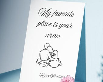 Romantic Valentine's Day Card for Him (PDF, PNG)
