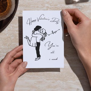 Tarjeta de San Valentín para pareja, hecha para su esposo o novio, tarjeta de amor, tarjeta romántica, regalo para él, descarga instantánea
