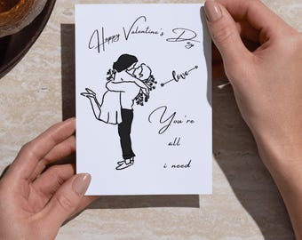 Cartão de dia dos namorados para casal para marido ou namorado feito para ele cartão de amor cartão romântico presente para ele Download instantâneo
