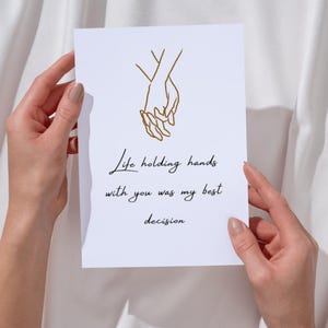 Tarjeta de San Valentín para esposo o esposa Tarjeta de aniversario Tarjeta romántica para él o ella Tarjeta de San Valentín para él y para ella