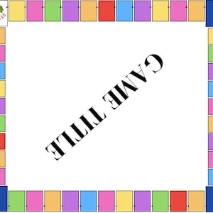 Colorful Game Board Digital Template - FULLY Editable in Canva