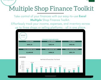 Multi-Shop Finance Tracker | Excel Business Budget Planner (Digital Download)