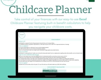 UK Childcare Cost & Benefit Calculator | Excel Budget Planner for Parents | Digital Download