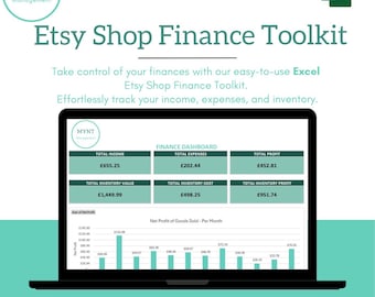 Etsy Shop Finance Tracker | Excel Income, Expense, Inventory (Digital Download)
