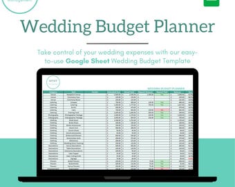 Wedding Budget Planner | Google Sheets Wedding Budget Template | Digital Download