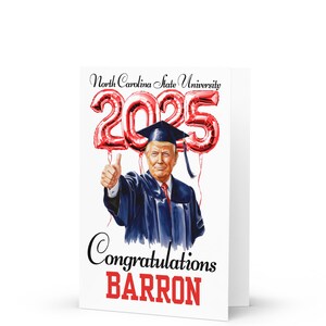 carte de remise des diplômes numérique Trump | Carte de félicitations | carte de remise des diplômes 2025 personnalisée | Fichiers numériques PDF et PNG | Délai d'exécution rapide