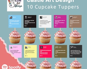 Eras Lady Gaga Cupcake Toppers, Druckbare Buchstaben Lady Gaga Party Eras Tour Cupcake Toppers, Party-Dekoration, Eras Cupcakes, PDF.