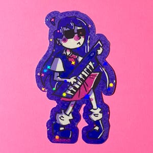 OMORI - KEYTAR MARI holographic sticker