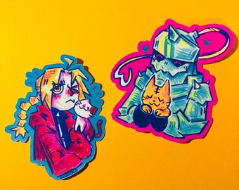 FULLMETAL ALCHEMIST - Zestaw naklejek Elric Brothers + Cats