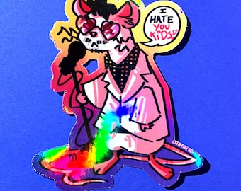 WILL WOOD - Will Wood Rat, SDRR version - holographic sticker