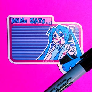 MIKU SAYS ... - WRITABLE paper stickers (read desc.)