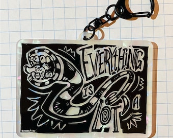 WILL WOOD - Everything is A Lot pearlescent acrylic keychain