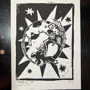 Swap Meet - rat block print (signed + numbered)