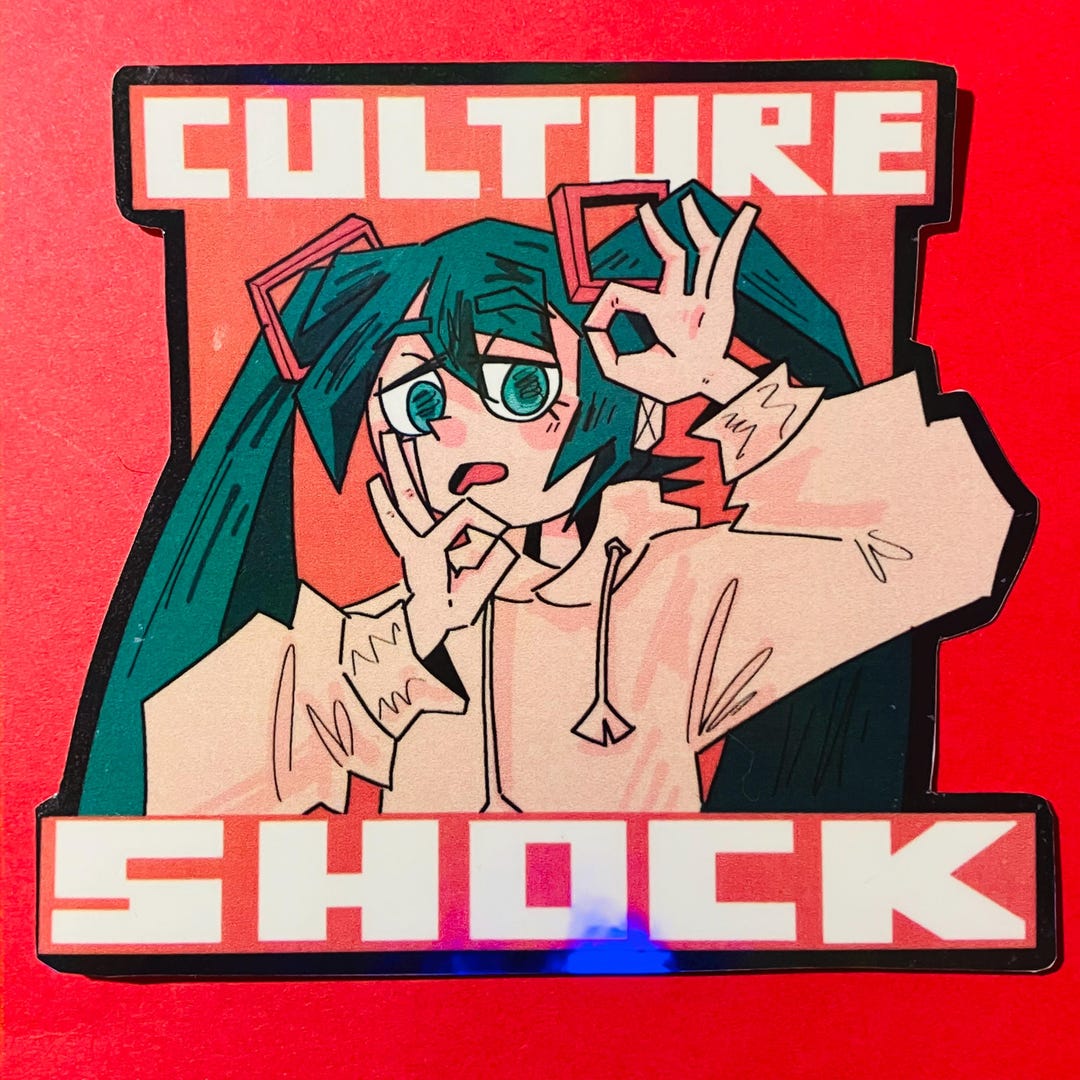 Miku Sorry Sticker HATSUNE MIKU - Culture Shock Miku Holographic Sticker - Etsy