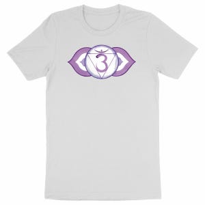 3rd Eye Chakra Unisex Heavyweight Organic Cotton T-Shirt | XS to 4XL | Men&#39;s or Women&#39;s Yoga T-Shirt