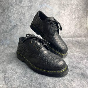 Genuine Black Snake Skin Unisex Shoes, Handmade Python Leather Oxfords, Sheepskin Lined, Rubber Sole Luxury Exotic Footwear