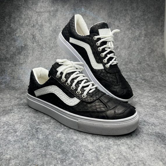 Handmade Genuine Snakeskin Sneakers – Luxury Python Leather Unisex
