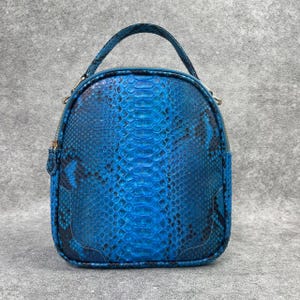 Genuine Python Leather Handbag - Luxury Snake Skin Purse with Suede Lining - Handmade Exotic Leather Bag for Women - Designer Style Tote