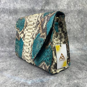 Genuine Snake Skin Handbag| Exotic Python Leather Purse | Designer Crossbody Bag | Luxury Women&#39;s Fashion Bag | Gift for Her