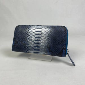 Genuine Snake Leather Wallet – Luxury Zip-Around Purse for Her