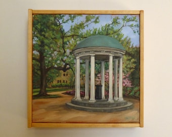 UNC Old Well Oil Painting 6x6