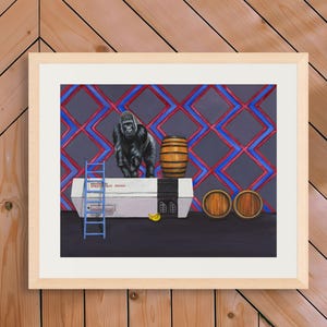 Ready for Mario Signed and Matted Donkey Kong Art Print