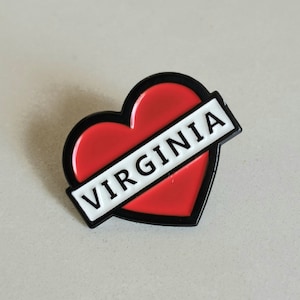 Enamel Pins I Heart Virginia
