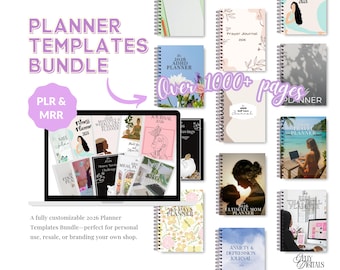 2026 Planner Templates Bundle PLR & MRR | Editable Canva Planners Business Journal Digital Download