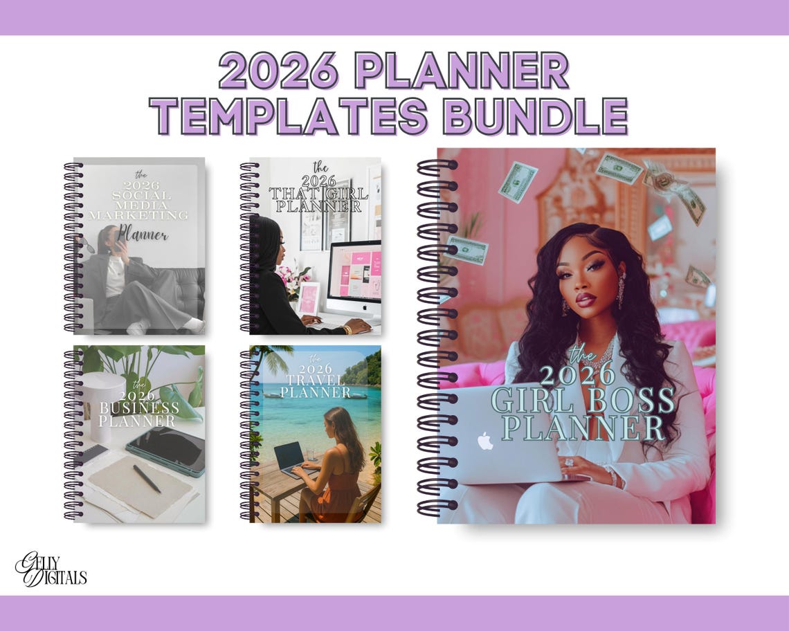 2026 Planner Templates Bundle PLR & MRR | Editable Canva Planners ...