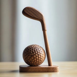 Wooden Golf Sculpture Golf Player Figurine Golf Lover Gift Personalized Golf Art Sports Home Decor Father&#39;s Day Gift Sports Decor Hobby Gift