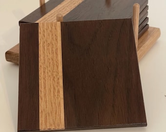 Walnut Coasters Set of 6: Handmade Natural Wood Drink Coasters, Rustic Table Decor