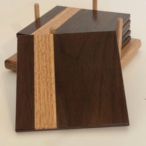 Walnut coaster set